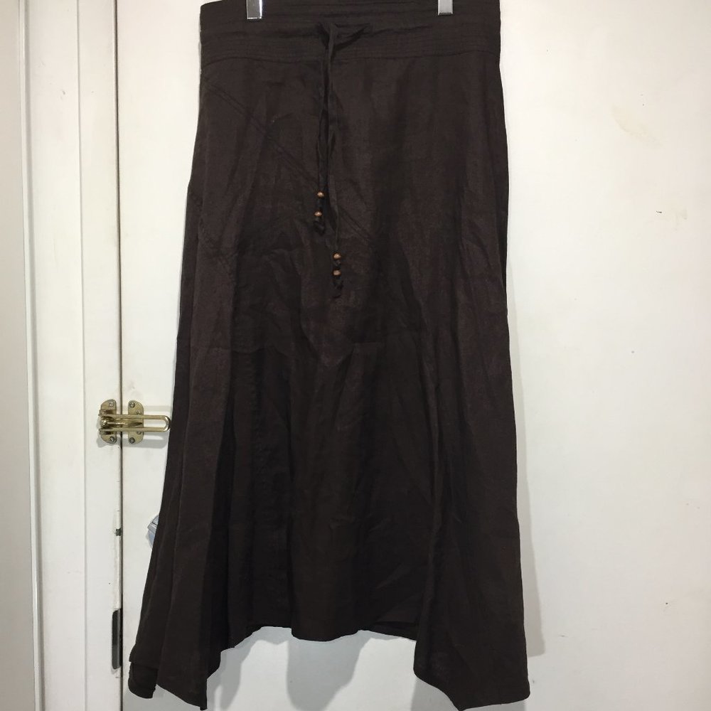 EFFETI MODA MAXI LINEN SKIRT SIZE 8
